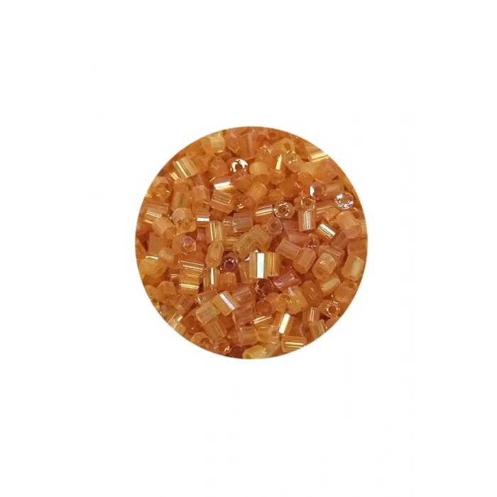 HERŞEYTREND Kesme Cam Boncuk 2mm - 60 Gram - Şeffaf Altın - BNC366