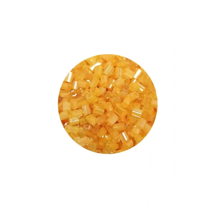HERŞEYTREND Kesme Cam Boncuk 2mm - 60 Gram - Şeffaf Koyu Sarı - BNC361