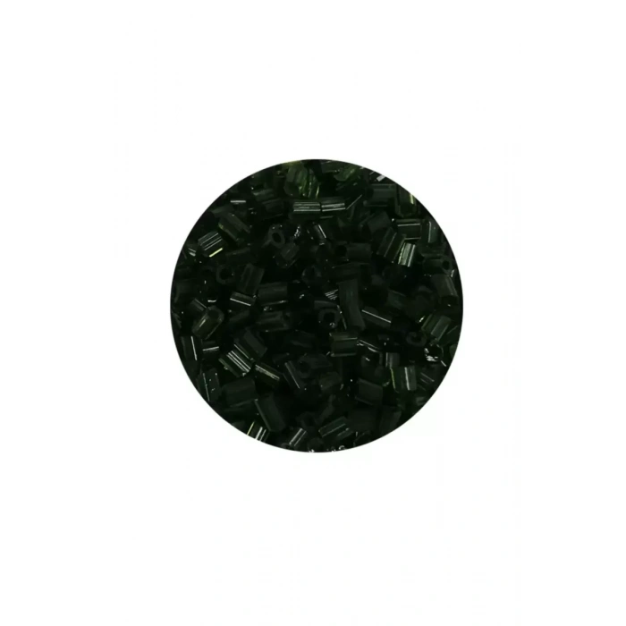 HERŞEYTREND Kesme Cam Boncuk 2mm - 60 Gram - Şeffaf Koyu Yeşil - BNC367