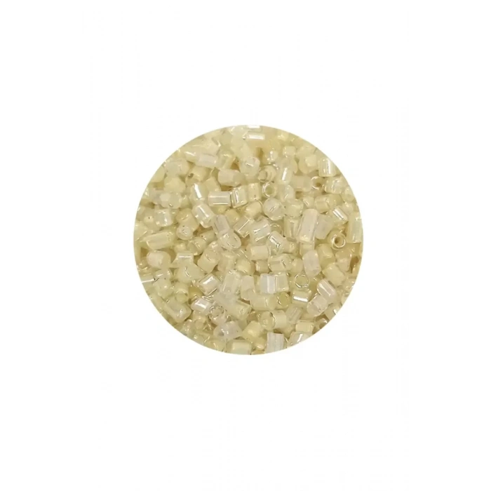 HERŞEYTREND Kesme Cam Boncuk 2mm - 60 Gram - Şeffaf Krem - BNC387