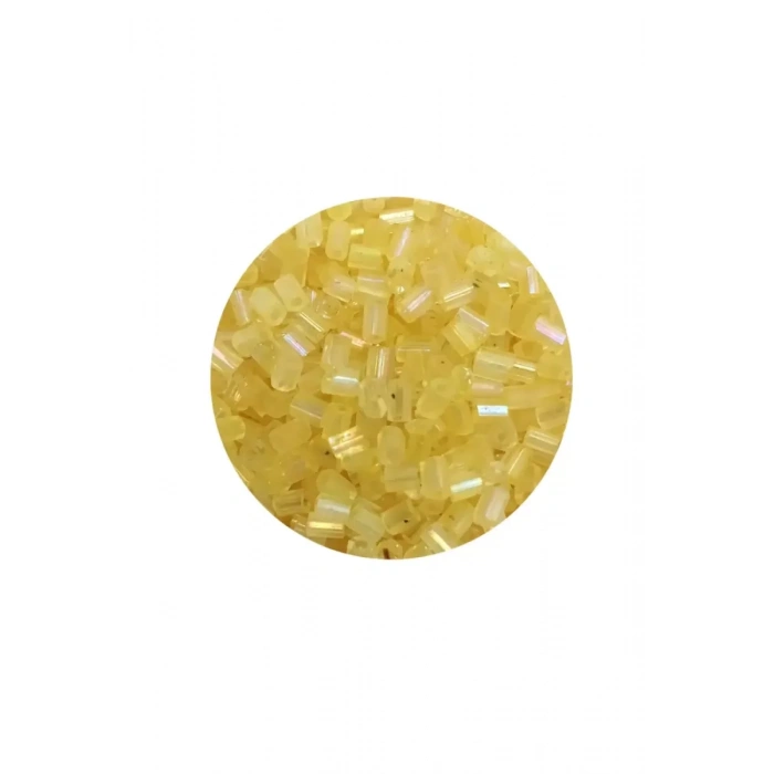 HERŞEYTREND Kesme Cam Boncuk 2mm - 60 Gram - Şeffaf Sarı - BNC351