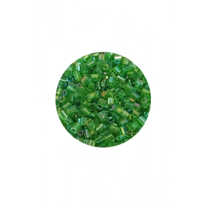 HERŞEYTREND Kesme Cam Boncuk 2mm - 60 Gram - Şeffaf Yeşil - BNC355