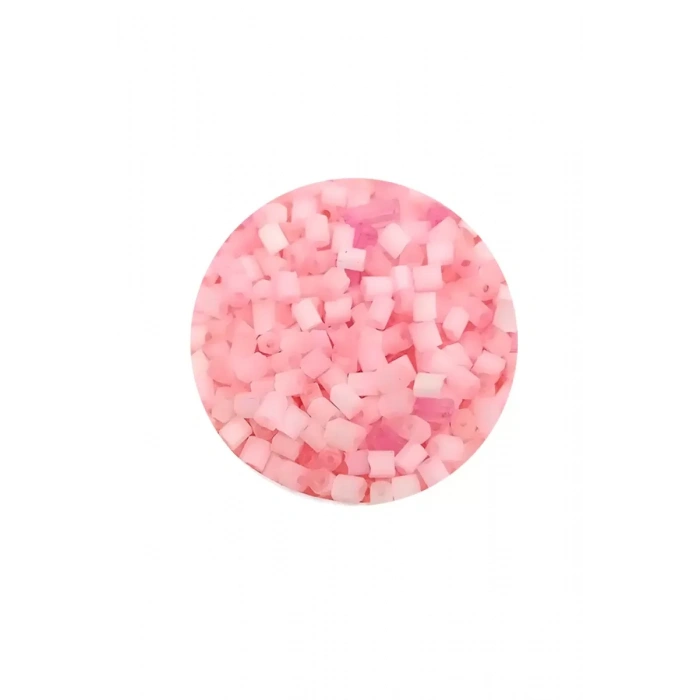 HERŞEYTREND Kesme Cam Boncuk 2mm - 60 Gram - Şeker Pembe - BNC398