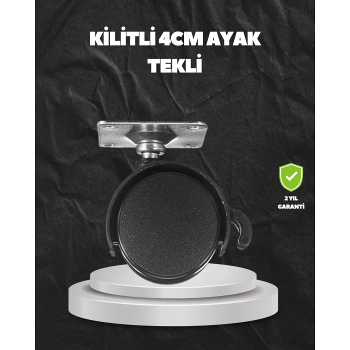 HERŞEYTREND Kilitli 4 cm Evrensel Tekerlek Ayak Tek Adet