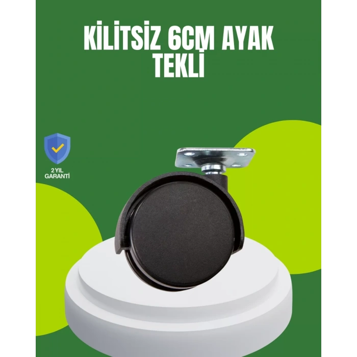 HERŞEYTREND Kilitsiz 6 cm Tekerlek Ayak Tek Adet