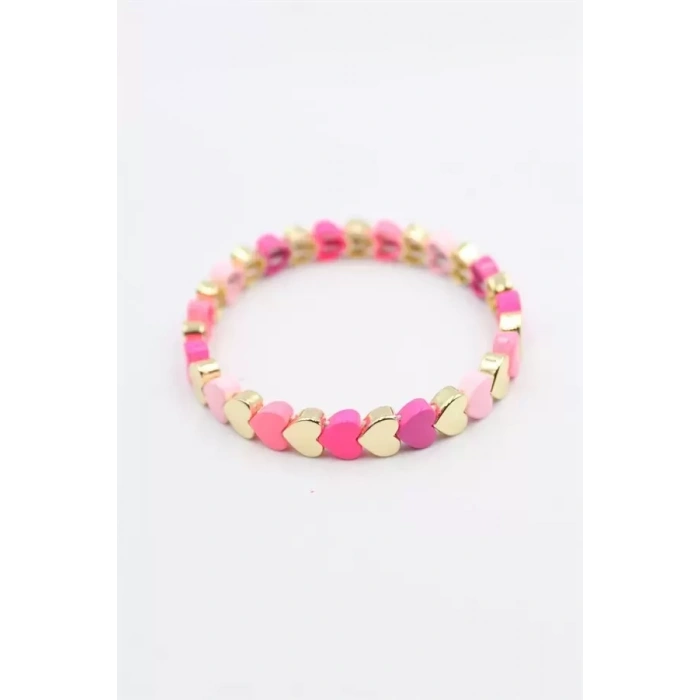 HERŞEYTREND Lastikli Porselen Bilezik - Pembe