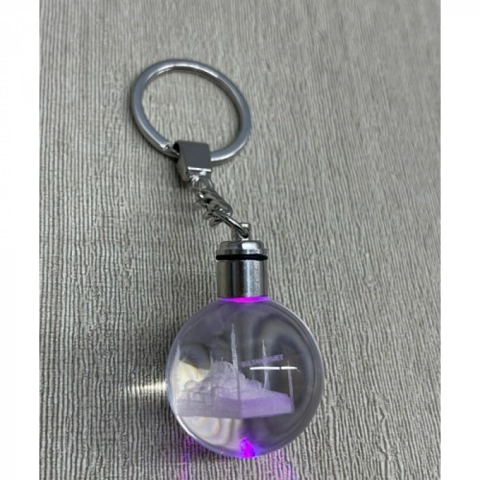 HERŞEYTREND Ledli Sultanahmet Tasarımı Kristal Anahtarlık