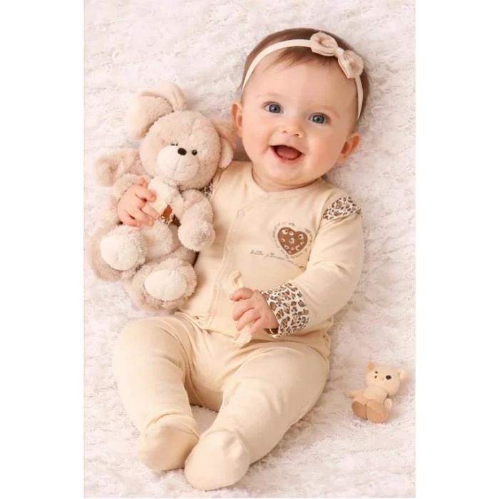 HERŞEYTREND Leopar Desenli 8li Yeni Doğan Seti