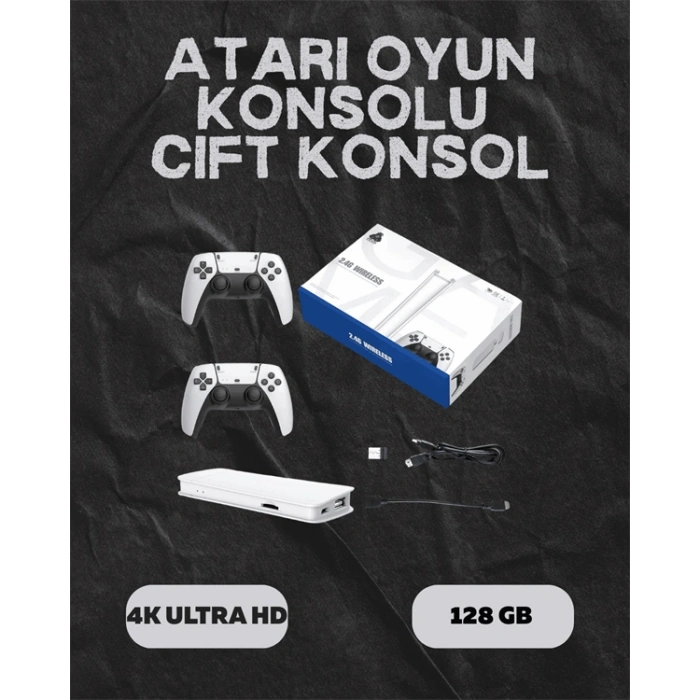 HERŞEYTREND M15 Retro Konsol – 20.000 Oyunlu, Çift Gamepadli, 4K HDMI