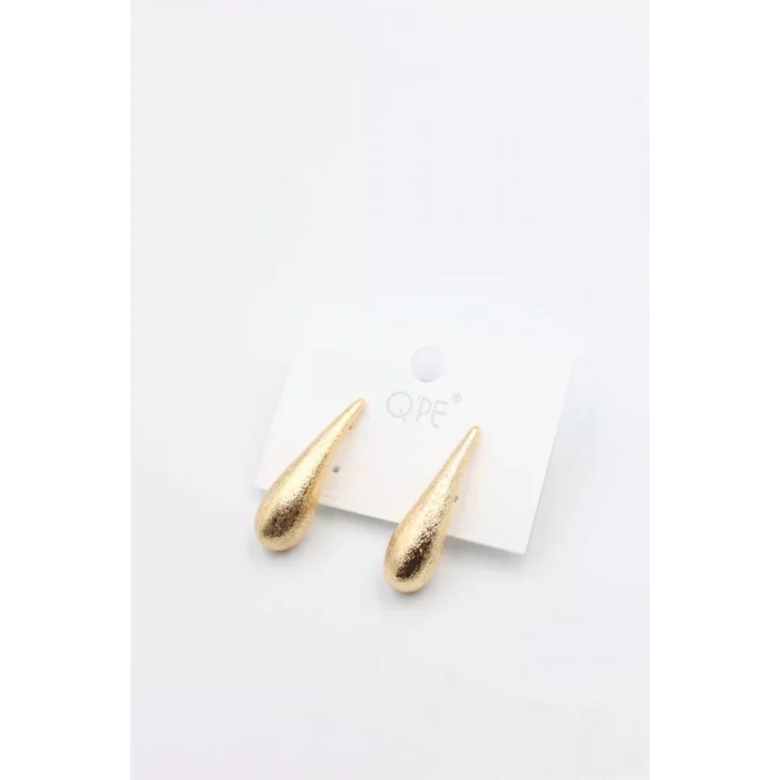 HERŞEYTREND Mat Damla Küpe - Altın