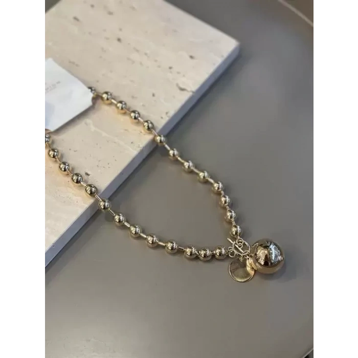 HERŞEYTREND Metal Top Kolye - Altın