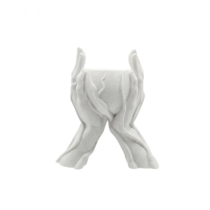 HERŞEYTREND Modern Ev Dekoru İçin El Şeklinde 3D Baskı Dekoratif Saksı Vazo