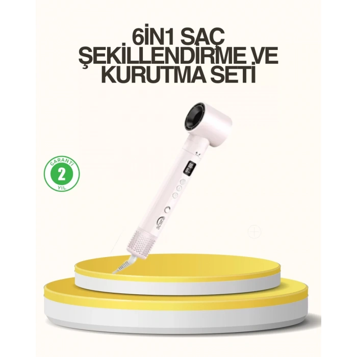 HERŞEYTREND Motorlu LCD Ekranlı Saç Şekillendirme Seti