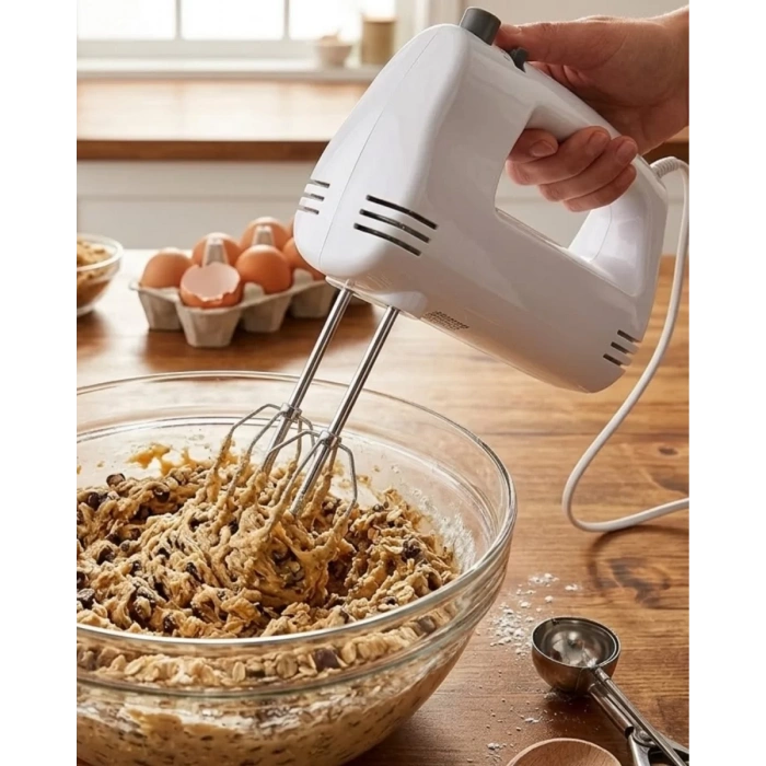 HERŞEYTREND Mutfak El Mikseri 250W Paslanmaz Çelik Çift Çırpıcılı Mikser