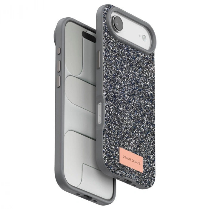 HERŞEYTREND Onegif Apple İphone 17 Air Bright Simli Kapak - Gümüş