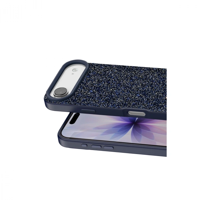 HERŞEYTREND Onegif Apple İphone 17 Air Bright Simli Kapak - Mavi