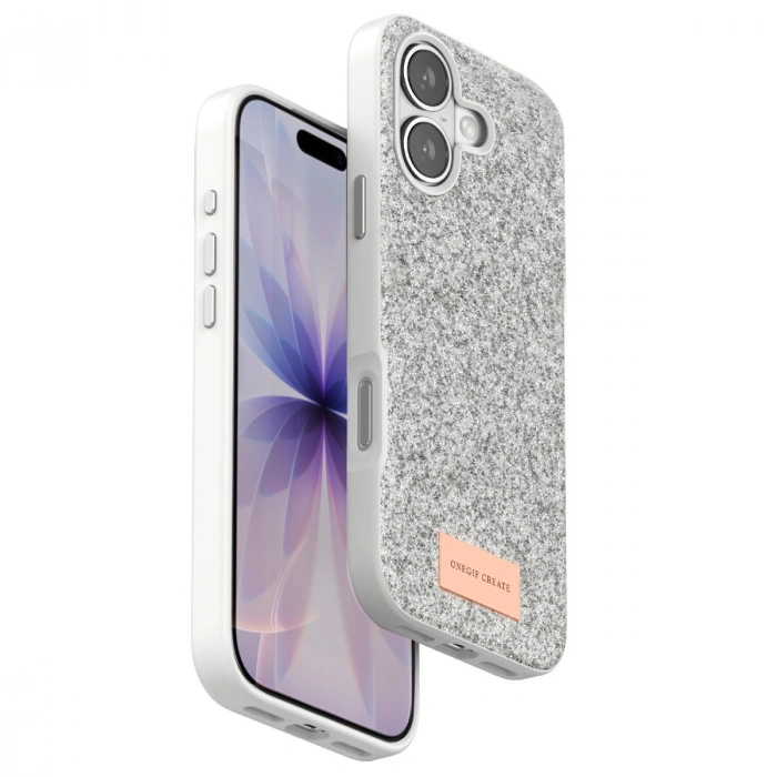 HERŞEYTREND Onegif Apple İphone 17 Bright Simli Kapak - Beyaz