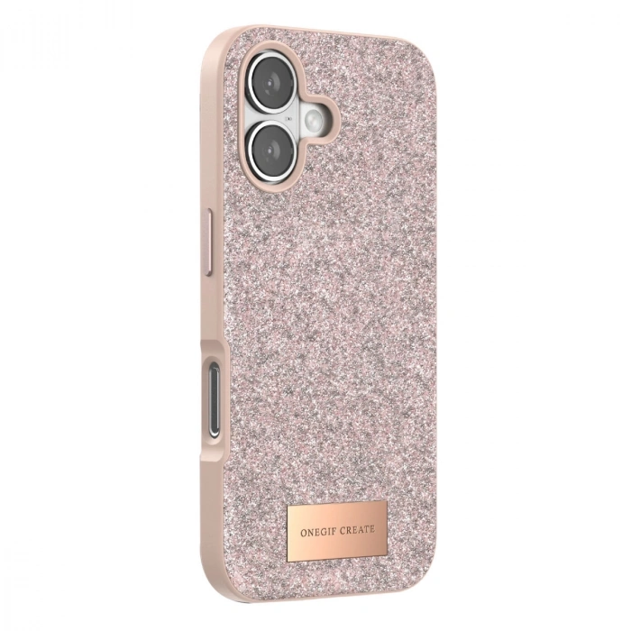 HERŞEYTREND Onegif Apple İphone 17 Bright Simli Kapak - Pembe