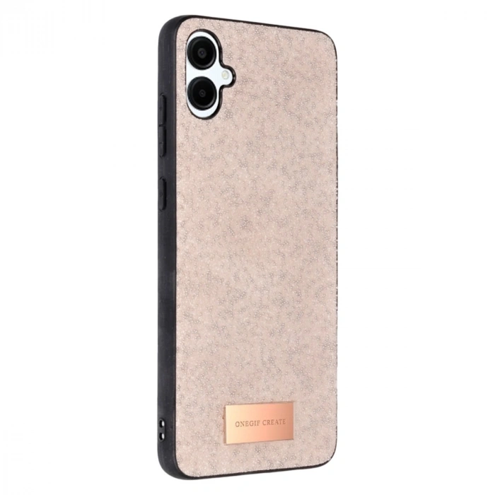 HERŞEYTREND Onegif Samsung Galaxy A06 Bright Simli Kapak - Pembe