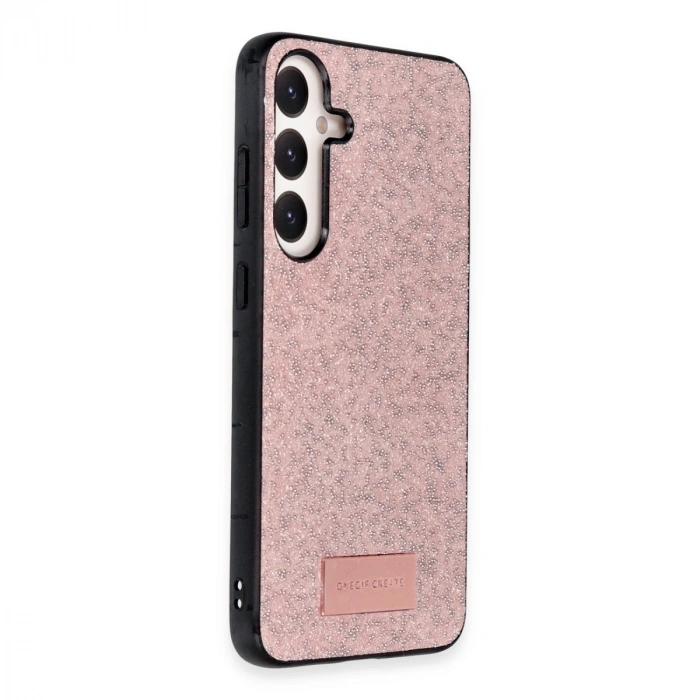 HERŞEYTREND Onegif Samsung Galaxy A25 5g Bright Simli Kapak - Pembe