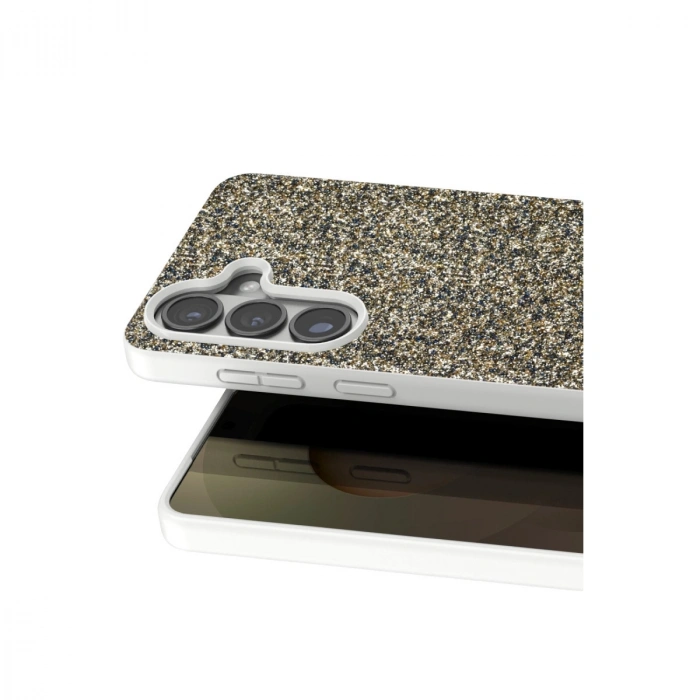 HERŞEYTREND Onegif Samsung Galaxy S26 Plus Bright Simli Kapak - Gold