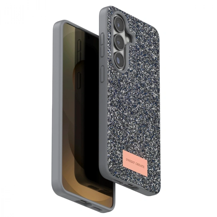 HERŞEYTREND Onegif Samsung Galaxy S26 Plus Bright Simli Kapak - Gümüş