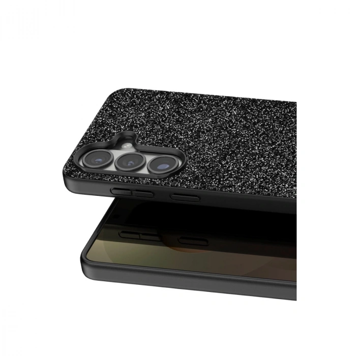 HERŞEYTREND Onegif Samsung Galaxy S26 Plus Bright Simli Kapak - Siyah