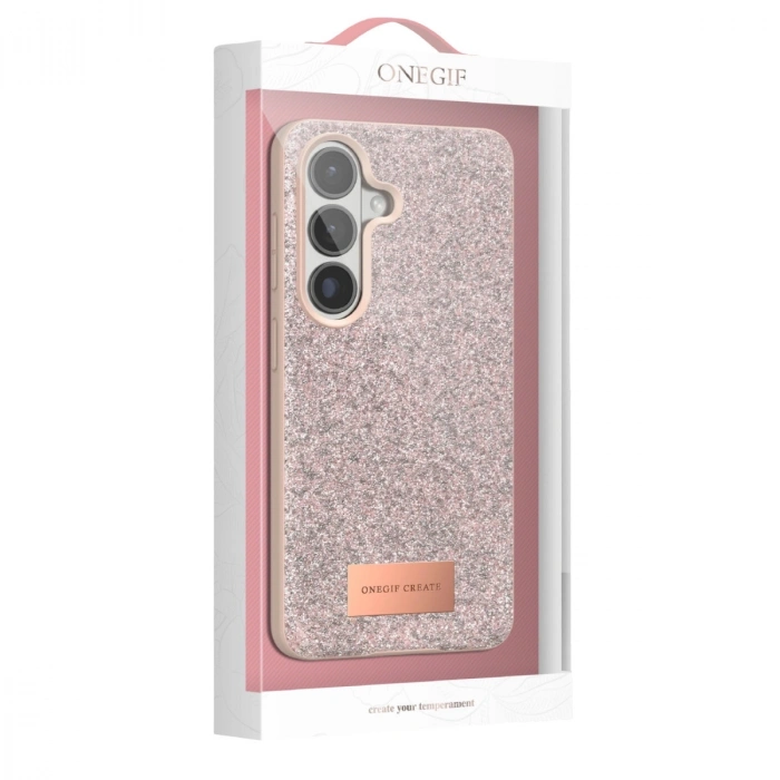 HERŞEYTREND Onegif Samsung Galaxy S26 Plus Bright Simli Kapak - Siyah