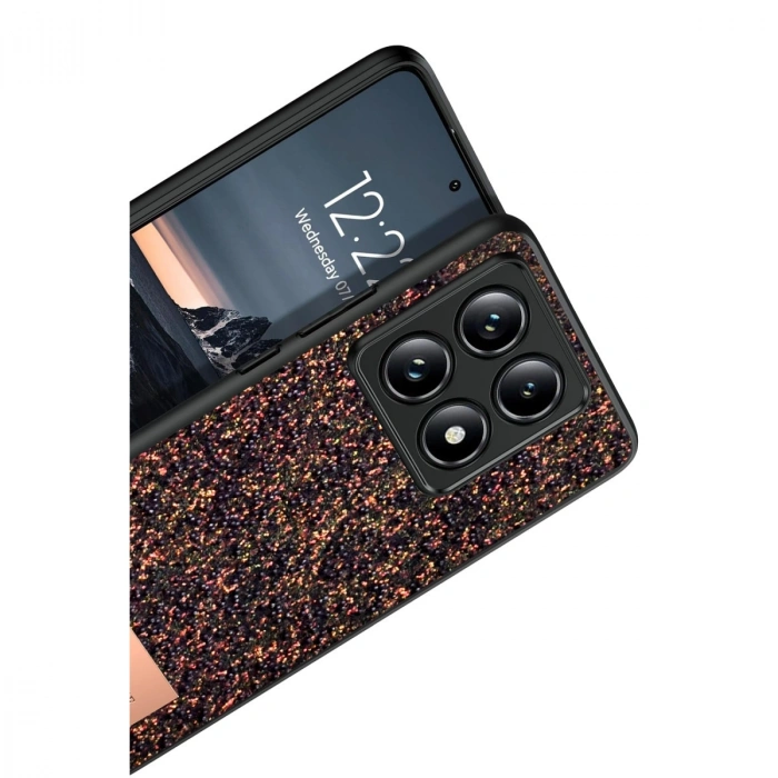 HERŞEYTREND Onegif Xiaomi Mi 14t Pro Bright Simli Kapak - Derin Mor