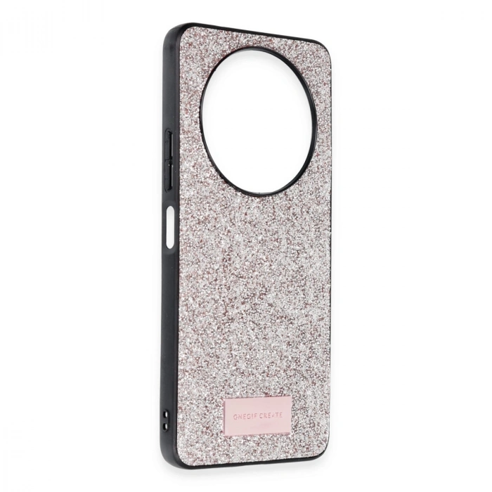 HERŞEYTREND Onegif Xiaomi Redmi A3 4g Bright Simli Kapak - Gold