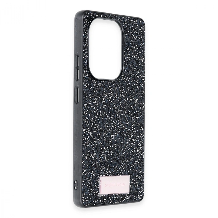 HERŞEYTREND Onegif Xiaomi Redmi Note 13 Pro 4g Bright Simli Kapak - Siyah