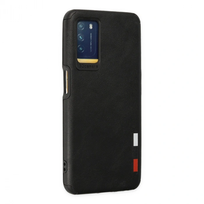 HERŞEYTREND Oppo A16 Kılıf Loop Deri Silikon - Siyah