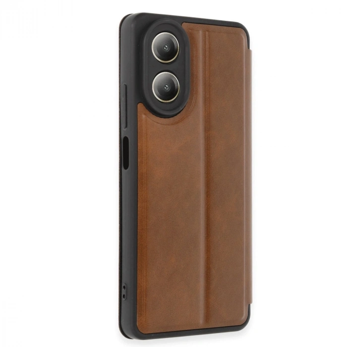 HERŞEYTREND Oppo A38 Kılıf Flip Cover - Taba