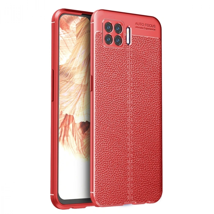HERŞEYTREND Oppo A73 Kılıf Auto Focus Kapak - Kırmızı
