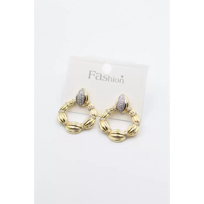 HERŞEYTREND Örgü Halka Küpe - Altın