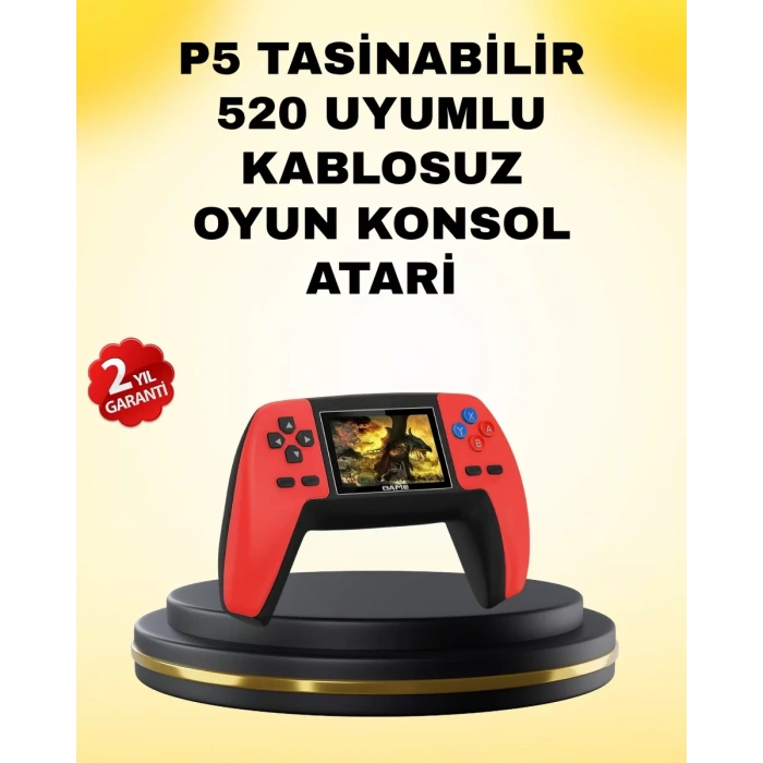 HERŞEYTREND P5 Retro GamePad 520 Oyunlu TV ve Elde Oynanabilir Konsol