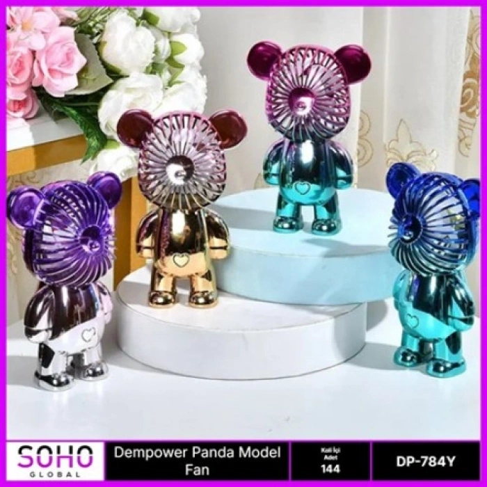 HERŞEYTREND PANDA MODEL MİNİ FAN 3 KADEMELİ