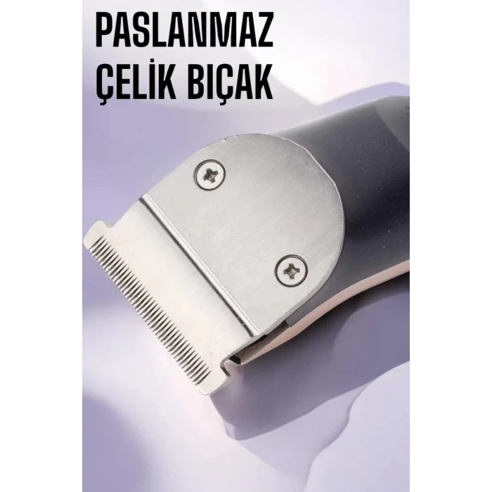 HERŞEYTREND Paslanmaz Çelik Bıçaklı Hassas Çelik Bıçaklı Tıraş Makinesi