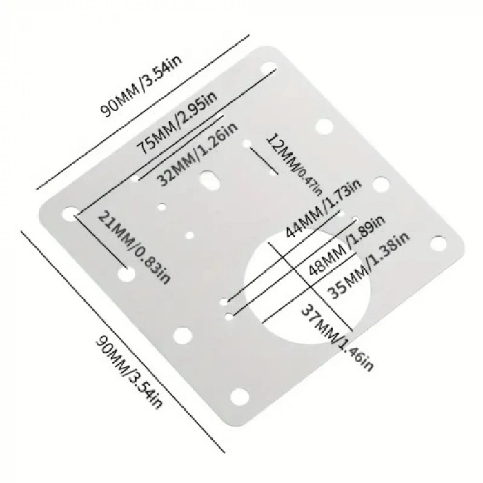 HERŞEYTREND Paslanmaz Çelik Menteşe Onarım Plakası