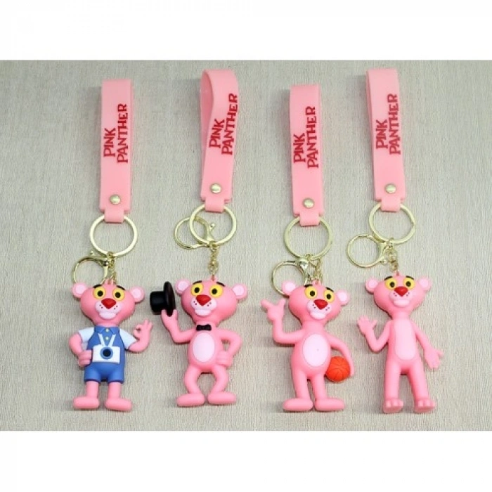 HERŞEYTREND Pembe Panter Silikon Anahtarlık