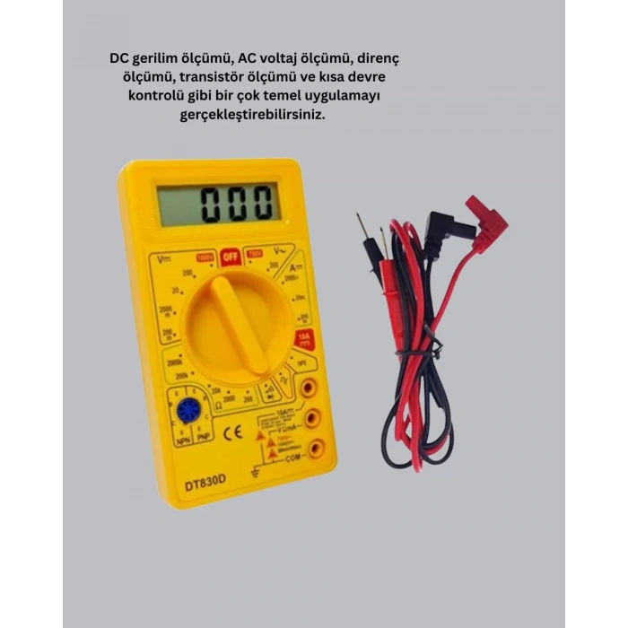HERŞEYTREND Profesyonel Dijital Multimetre Volt Amper Direnç Ölçümü