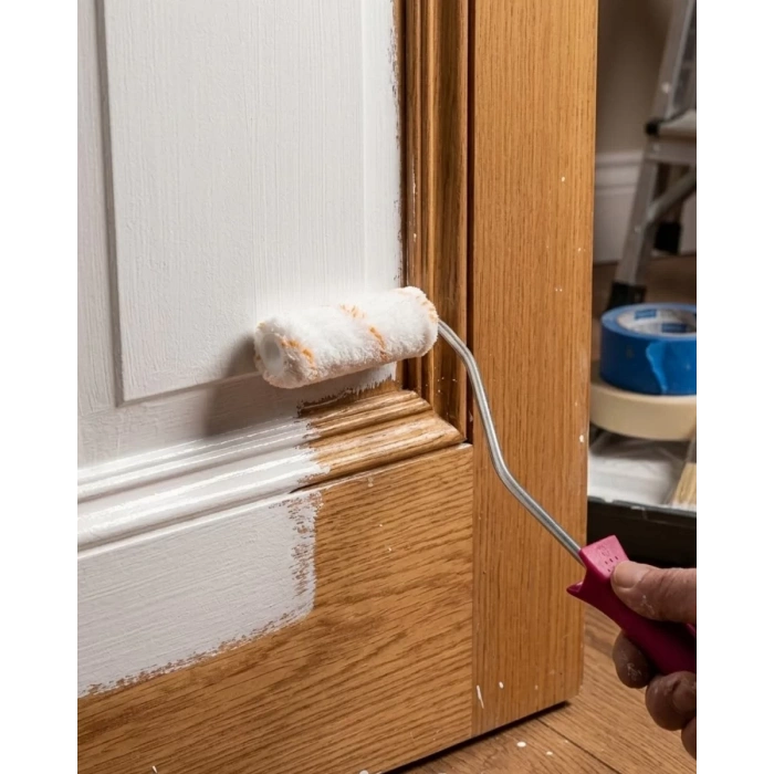 HERŞEYTREND Profesyonel Mini Boya Rulosu 10 Cm Boya Fırça Seti 6 Yedek Rulo Hediyeli