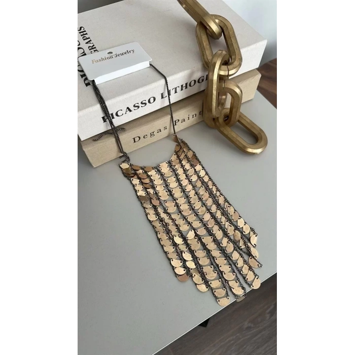 HERŞEYTREND Pullu Kolye - Altın