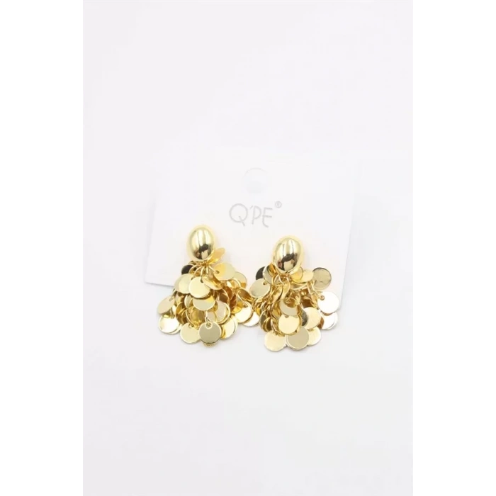 HERŞEYTREND Pullu Küpe - Altın