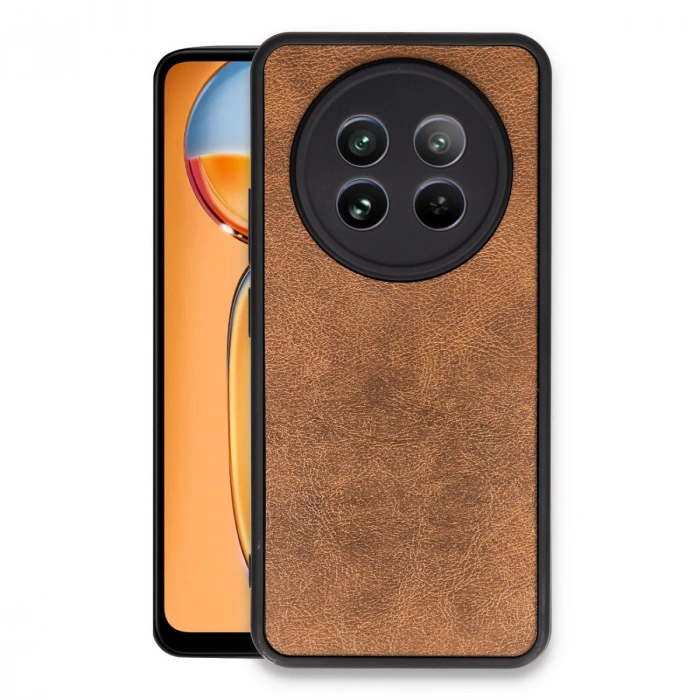 HERŞEYTREND Realme 12 5g Kılıf Aras Deri Kapak - Taba