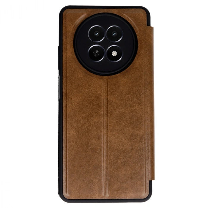 HERŞEYTREND Realme 12 5g Kılıf Flip Cover - Taba