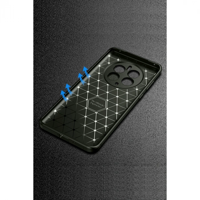 HERŞEYTREND Realme 12 Pro Plus Kılıf Auto Focus Karbon Kapak - Siyah