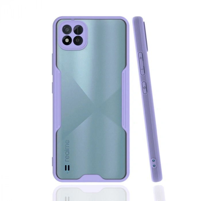 HERŞEYTREND Realme C11 2021 Kılıf Platin Silikon - Lila