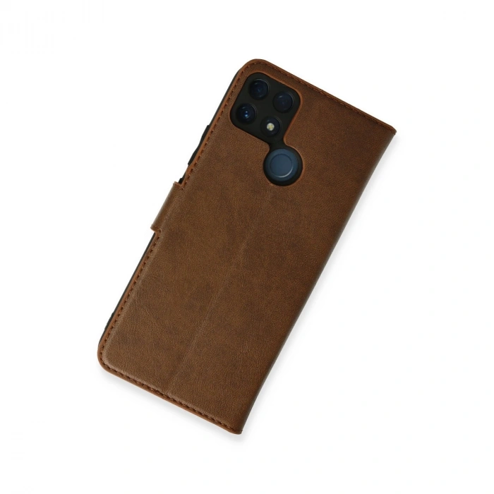 HERŞEYTREND Realme C25 Kılıf Trend S Plus Kapaklı Kılıf - Taba