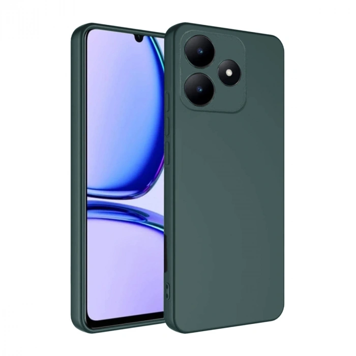 HERŞEYTREND Realme C61 Kılıf First Silikon - Koyu Yeşil